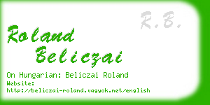 roland beliczai business card